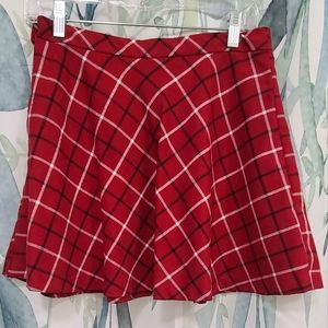 Red plaid forever 21 skirt